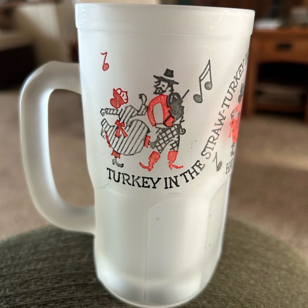 Vintage Turkey in the Straw Frosted Mug
